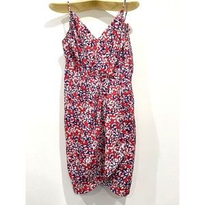 Yumi Kim Jayne Mini Spaghetti Floral Tulip Mini‎ Summer Dress Fixed Wrap VNeck S
